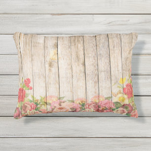 Coussin D'extérieur Vintage Russe Romantique Rose Bois