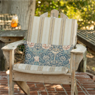 Coussin D'extérieur William * Morris Victorian Honeysuckle Dark Turquo