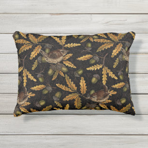 Coussin D'extérieur Wrens et cors sur noir