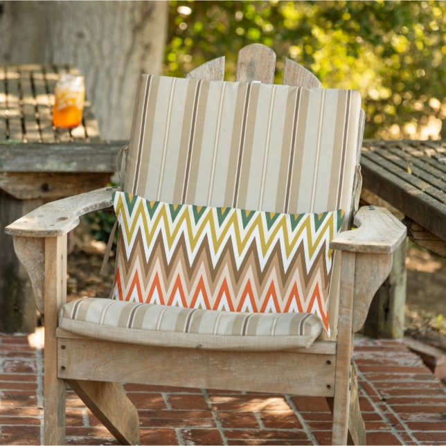 Coussin D'extérieur Zigzag Multicolor Motif  (Chaise)