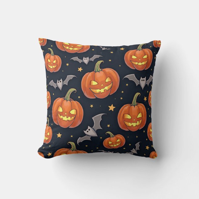 Coussin d'Halloween à l'allure manuscrite (Recto)