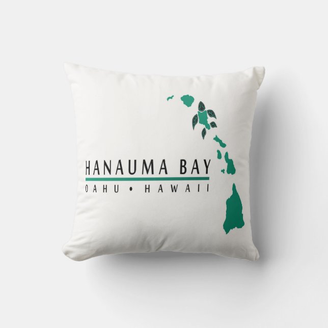 Coussin d'Hawaï de baie de Hanauma (Recto)