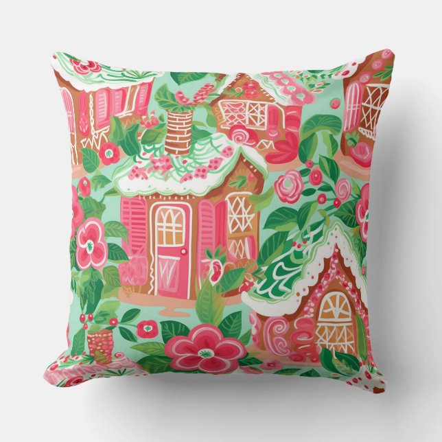 Coussin d'hiver moderne Snowflake - Neutre (Recto)