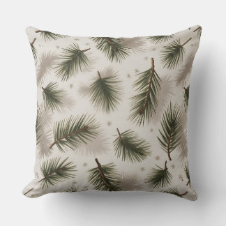 Coussin d'hiver moderne Snowflake - Neutre