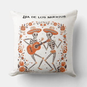 Coussin Día de los Muertos Mariachi Squelettes Personnalis