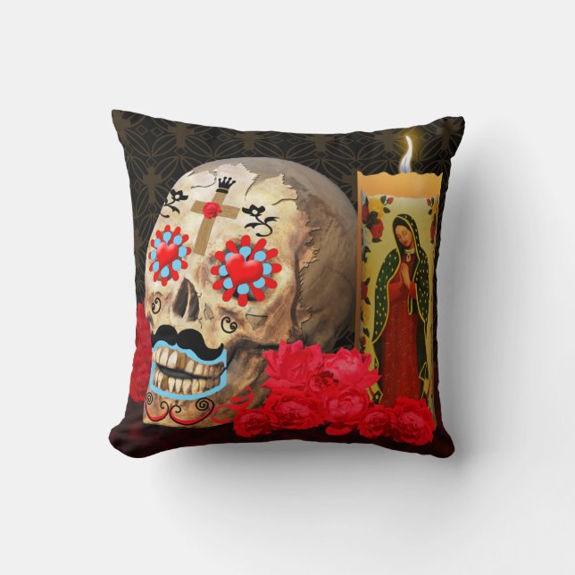 Coussin Dia de los Muertos Pillow (Recto)