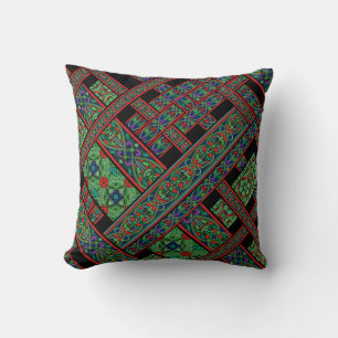 Coussin diagonal émeraude crépuscule