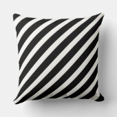 Coussin Diagonale en noir et blanc (Verso)