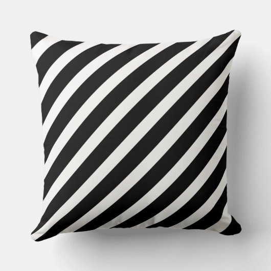 Coussin Diagonale en noir et blanc (Verso)