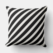 Coussin Diagonale en noir et blanc (Recto)
