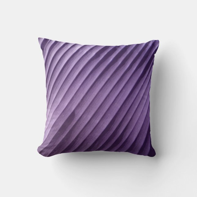 Coussin Diagonale pourpre feuille (Recto)