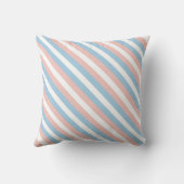 Coussin Diagonale rose, bleu et blanc (Verso)