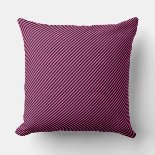 Coussin Diagonale rose chaud et noire