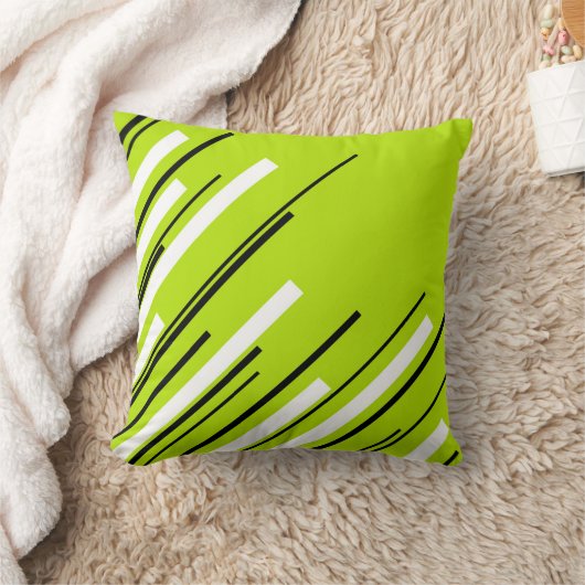 Coussin Diagonales - Vert citron vert (Couverture)