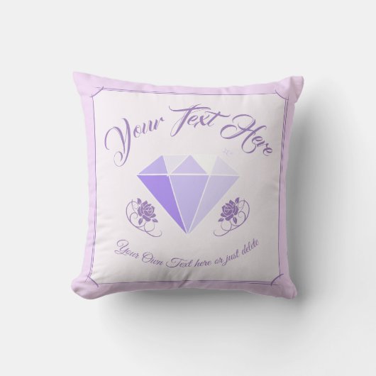 Coussin Diamant. Bijou. 60e anniversaire de mariage (Recto)