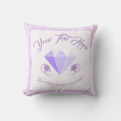 Coussin Diamant. Bijoux. 60e anniversaire de mariage (Recto)
