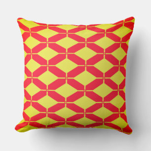 Coussin Diamant rouge orange