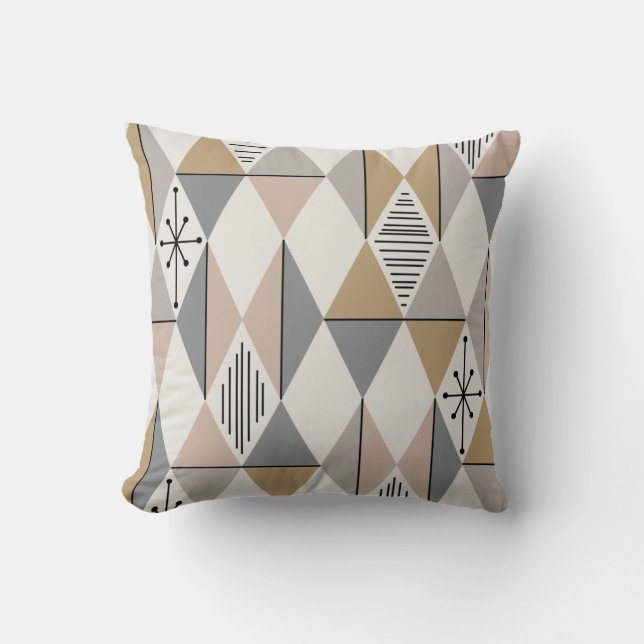 Coussin Diamants d'art de l'ère atomique Or d'argent (Recto)