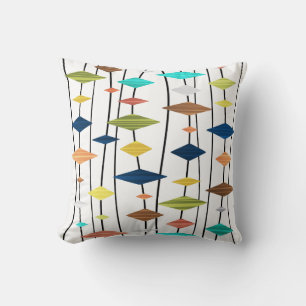 Coussin Diamants d'art rétro de l'âge atomique 1