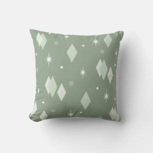 Coussin Diamants de l'âge de l'espace Sage vert