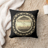 Coussin Diamants d'or Noir 50e anniversaire Mariage (Couverture)