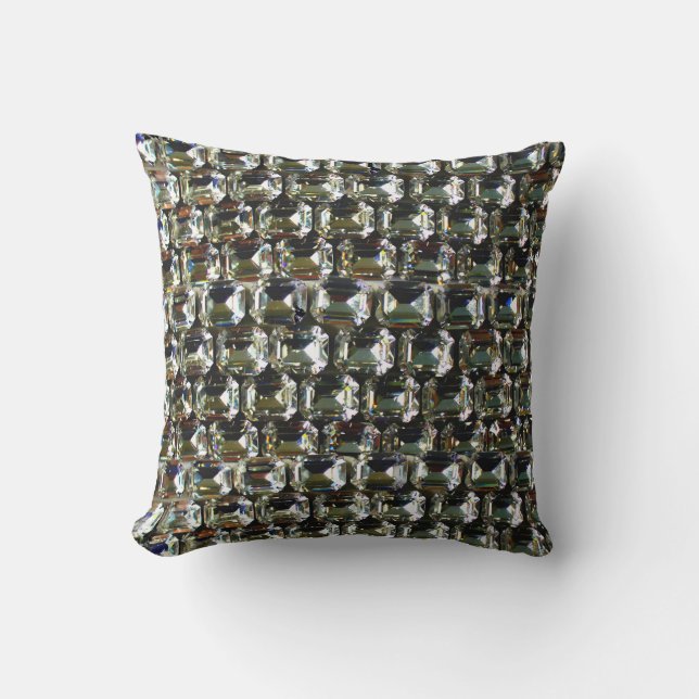 Coussin Diamants, élégante pierre vintage motif (Recto)