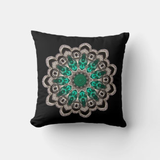 Coussin Diamants et émeraudes Kaleidoscope