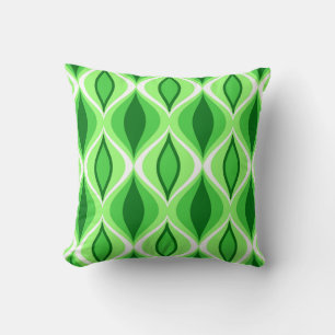 Coussin Diamants modernes du milieu du siècle, vert émerau