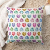 Coussin Diamond Heart Aquarelle Motif mignon Pastel Girly (Couverture)