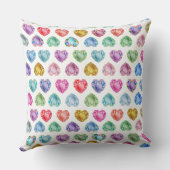 Coussin Diamond Heart Aquarelle Motif mignon Pastel Girly (Verso)