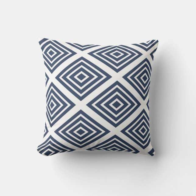 Coussin Diamond [indigo] - Japanese Traditional Pattern (Recto)