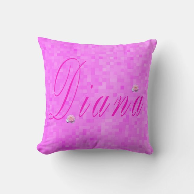 Coussin Diana Girls Name Logo, (Recto)