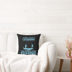 Coussin Dictons drôles de pêcheur amateur de pêche