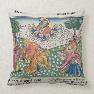 Coussin Dieu 13-22 de l'exode 16 fournit les cailles et la