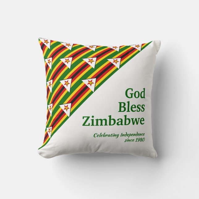 Coussin DIEU BÉNÉFICIE ZIMBABWE Personnalisable (Recto)