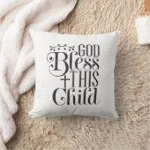 Coussin Dieu bénisse ce baptême d'enfant chrétien (Couverture)