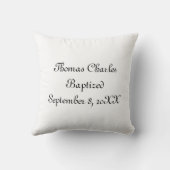 Coussin Dieu bénisse ce baptême d'enfant chrétien (Verso)