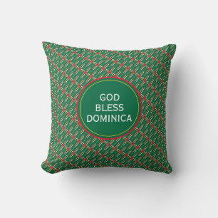 Coussin DIEU BÉNISSE DOMINIQUE Drapeau dominicain d'inspir