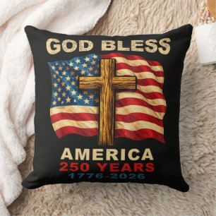 Coussin Dieu Bénisse l'Amérique 250 Ans 1776-2026