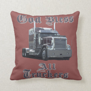Coussin Dieu bénissent tous les camionneurs