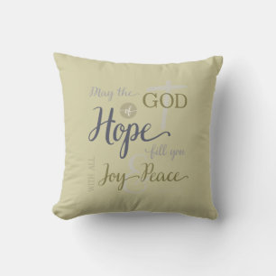 Coussin Dieu de la suffisance d'espoir vous avec la joie