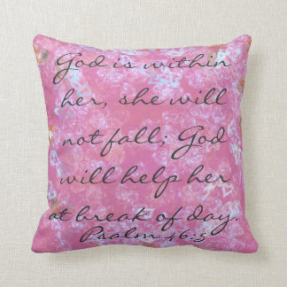 Coussin Dieu d'écriture sainte de psaume est dans son