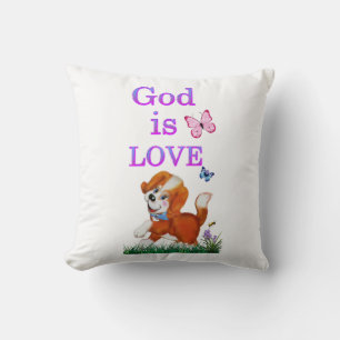 Coussin Dieu est amour