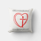 Coussin Dieu Est Amour. (Recto)