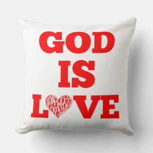 Coussin Dieu est amour Citation de la Bible