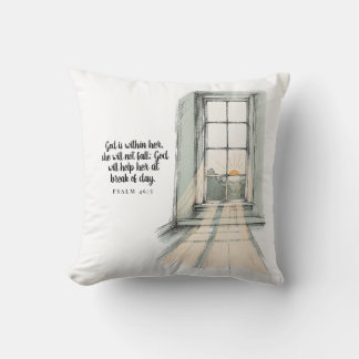 Coussin Dieu est au milieu d'elle, elle ne tombera pas - P
