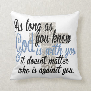 Coussin Dieu est avec vous