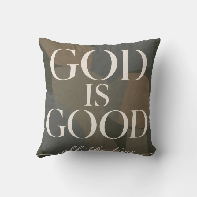 Coussin DIEU EST BON | Chrétien (Verso)
