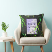 Coussin Dieu est l'inspiration chrétienne fidèle (Chaise)