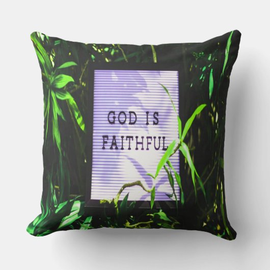 Coussin Dieu est l'inspiration chrétienne fidèle (Recto)